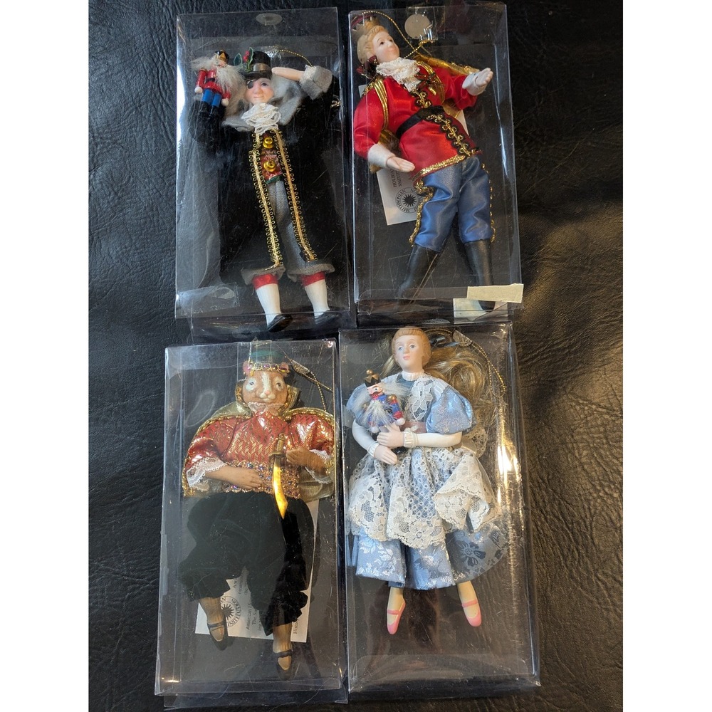 Set of 4 Smithsonian Nutcracker Suite Ornament Clara Prince Drosselmeyer King